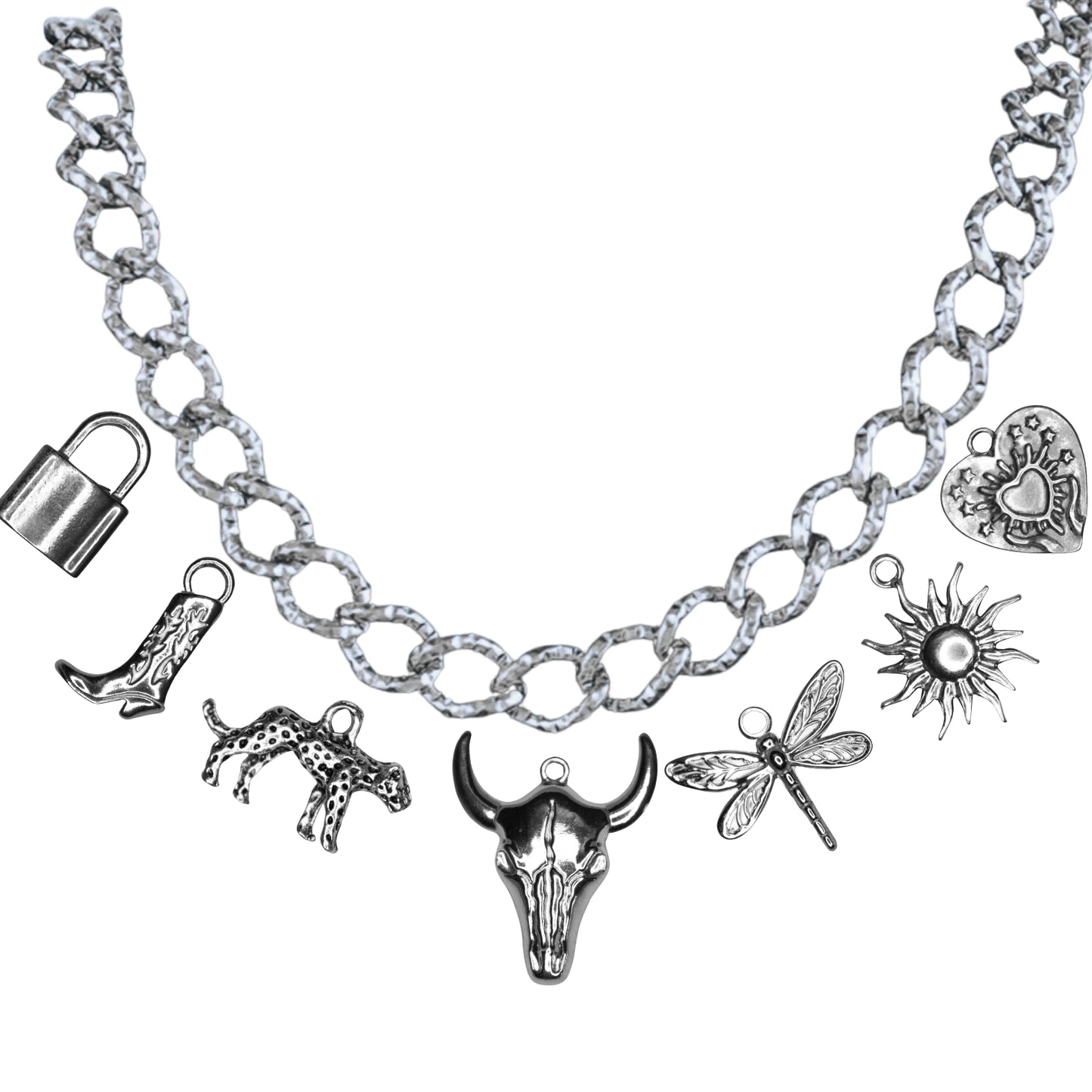 Collier Chaîne Argent 3 à 9 Charms