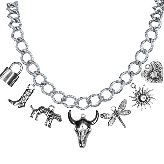 Collier Chaîne Argent 1 à 9 Charms