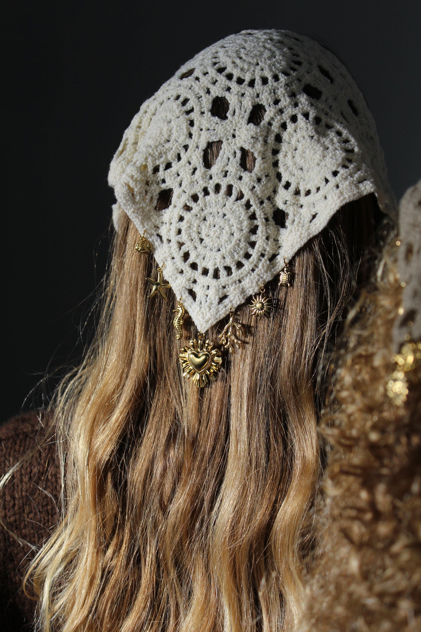 Bandana en Crochet Personnalisable Doré