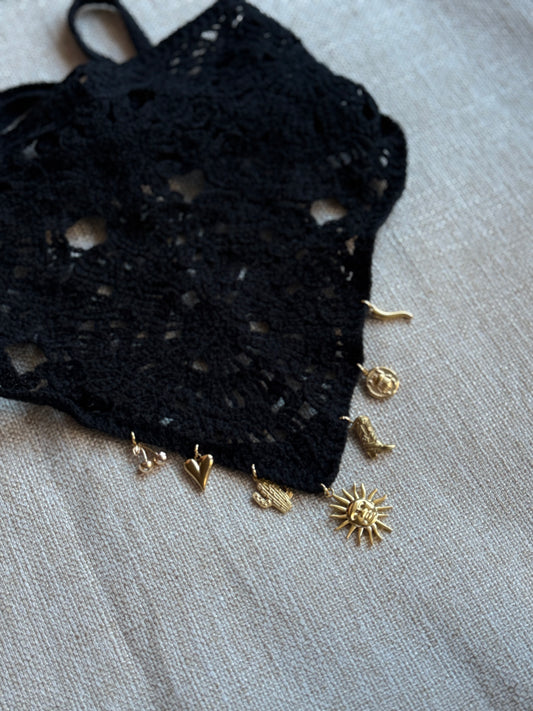 Bandana en Crochet Personnalisable Doré