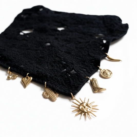 Bandana en Crochet Personnalisable Doré