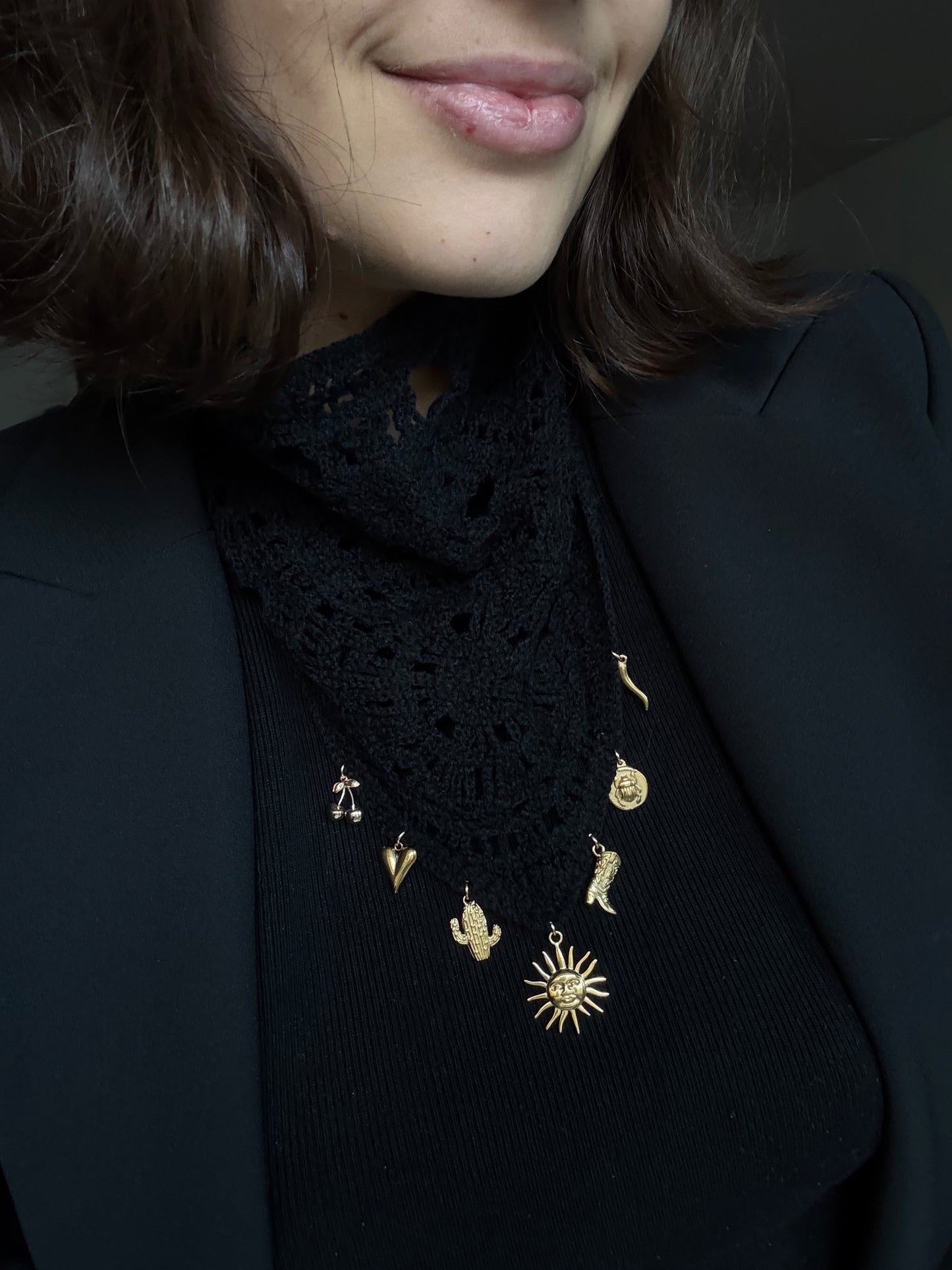 Bandana en Crochet Personnalisable Argenté