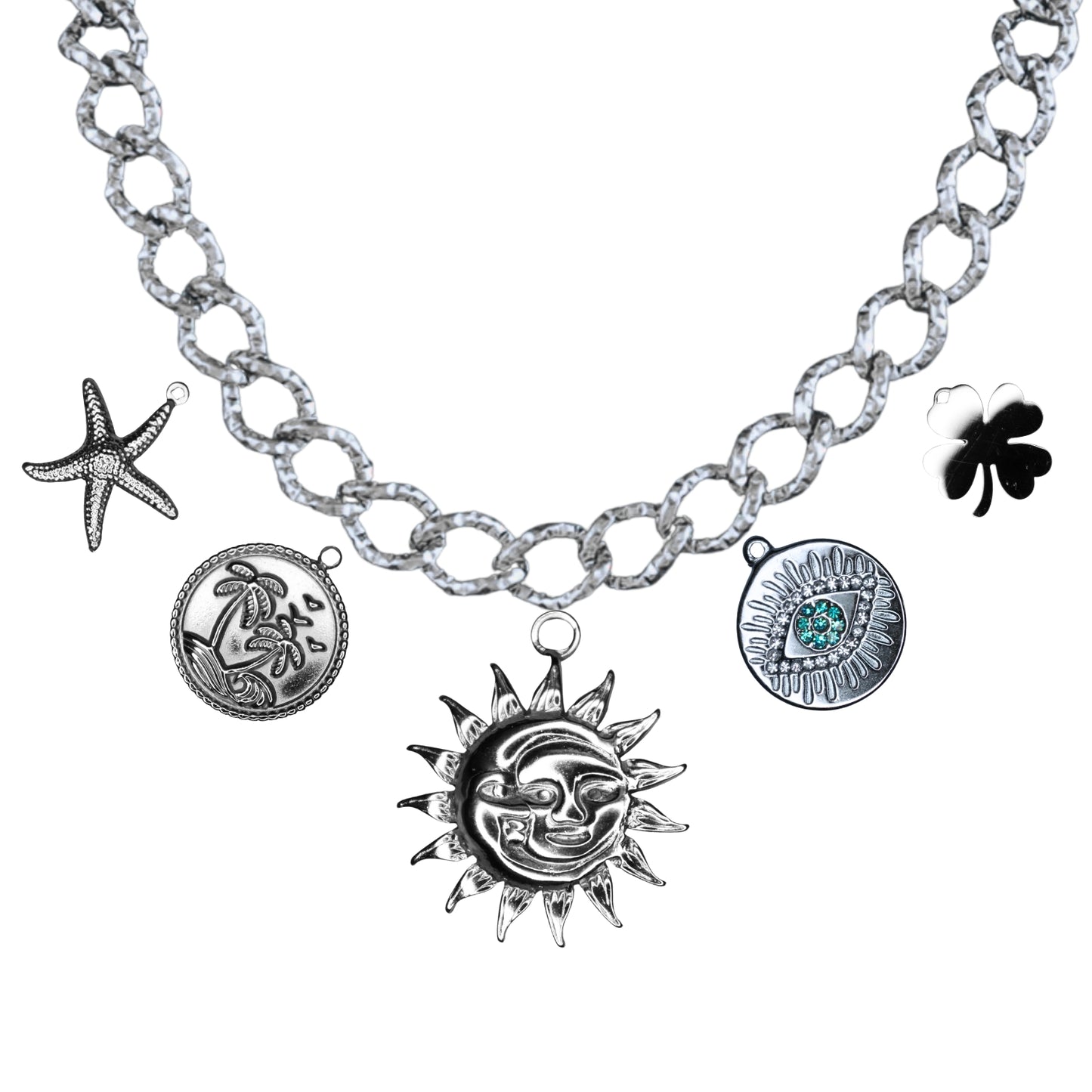 Collier Chaîne Argent 3 à 9 Charms