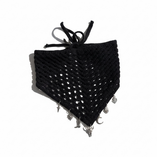 Bandana en Crochet Personnalisable Argenté