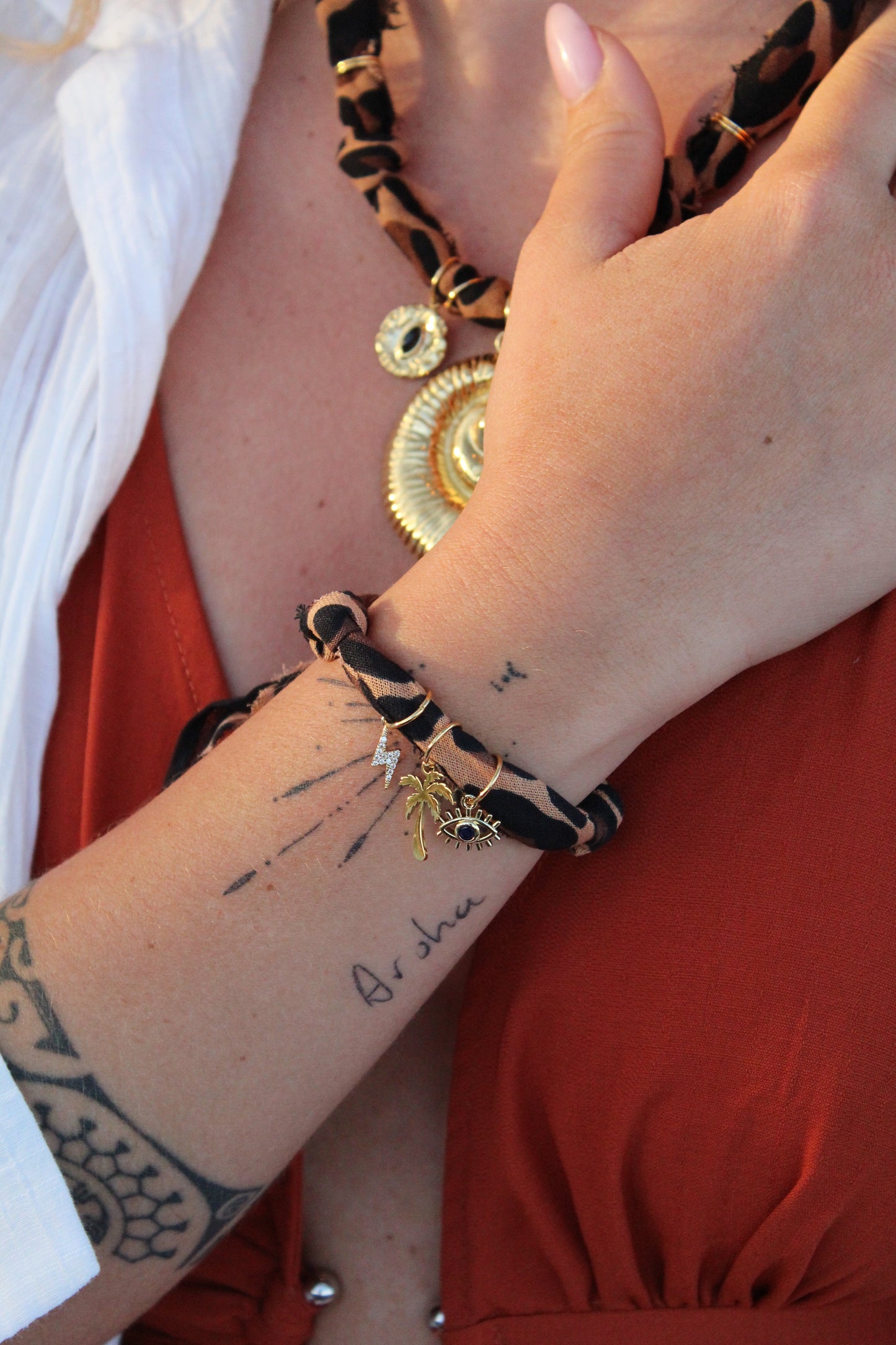 Bracelet Bandana Personnalisable Doré