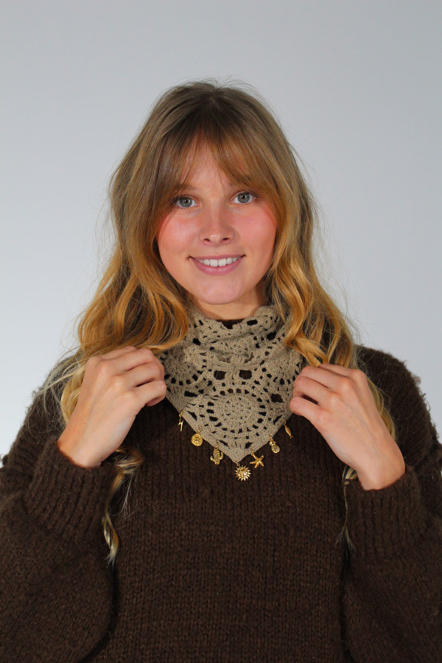 Bandana en Crochet Personnalisable Doré