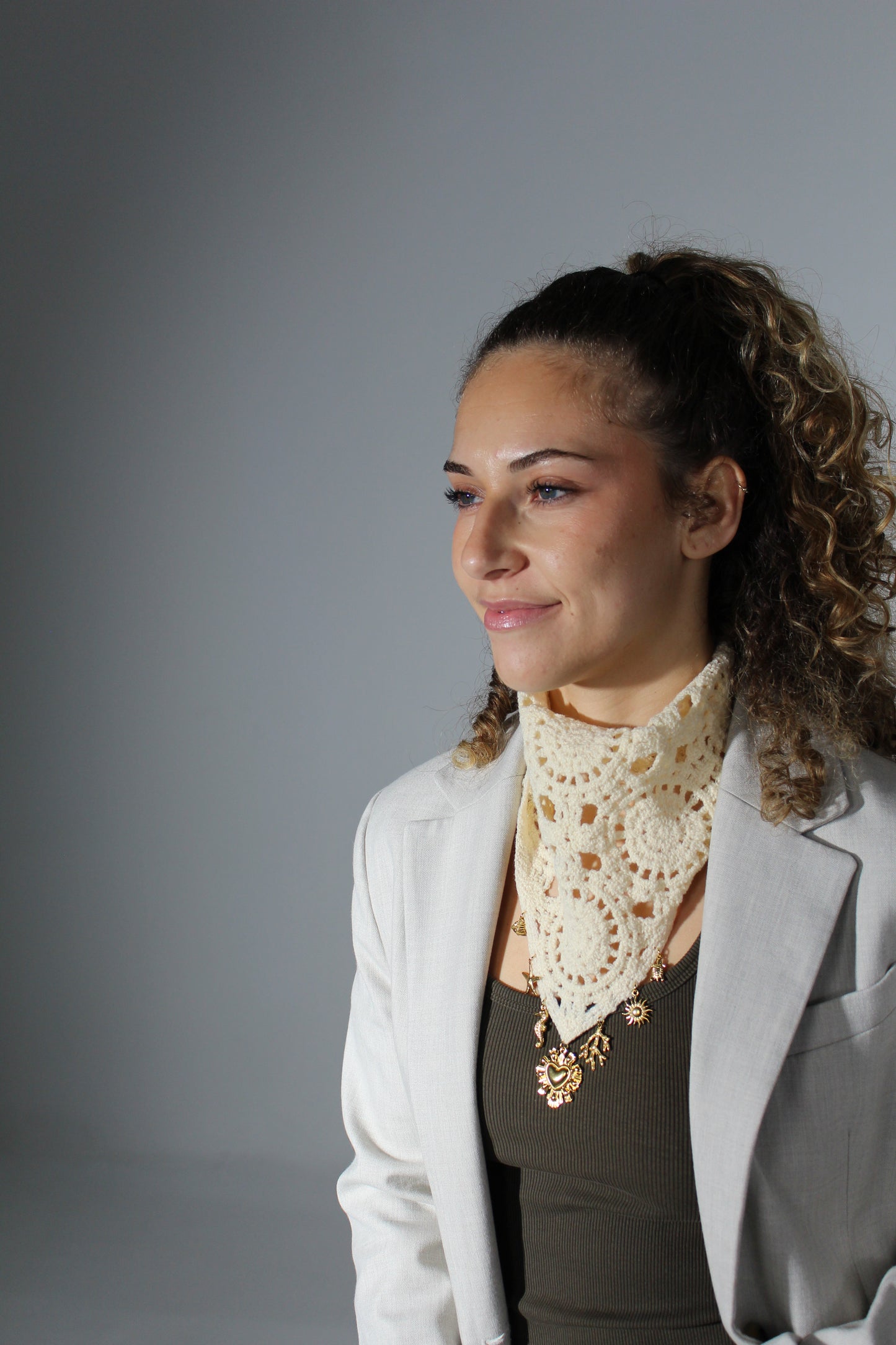 Bandana en Crochet Personnalisable Doré