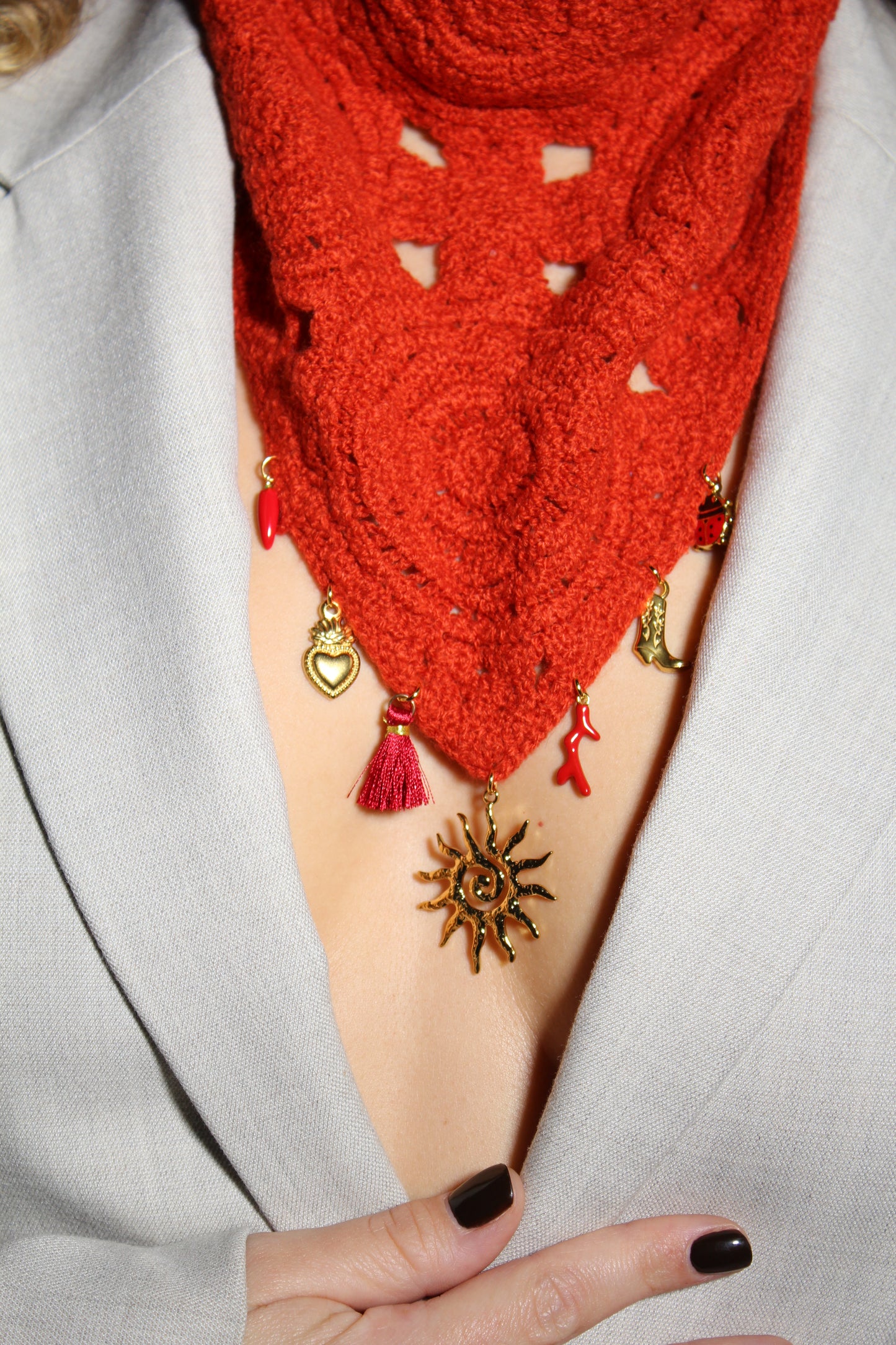 Bandana en Crochet Personnalisable Doré