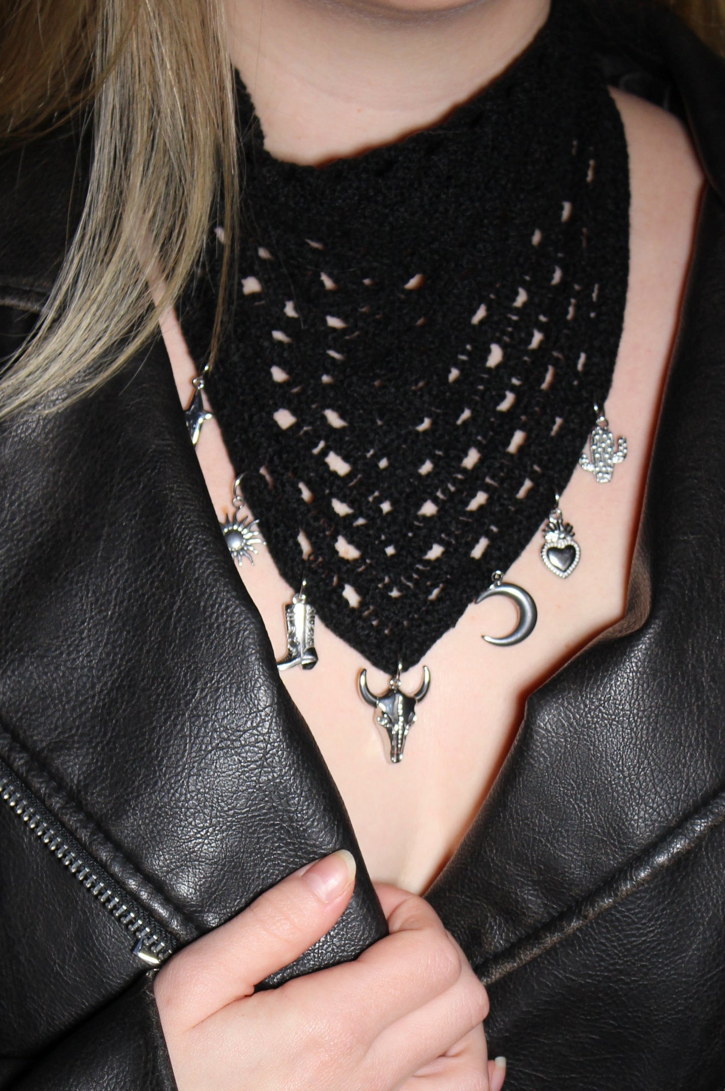 Bandana en Crochet Personnalisable Argenté