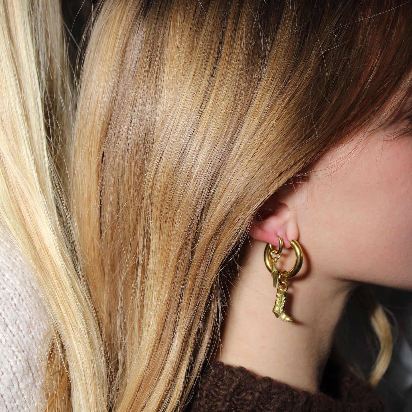 Mono Boucle Personnalisable Doré