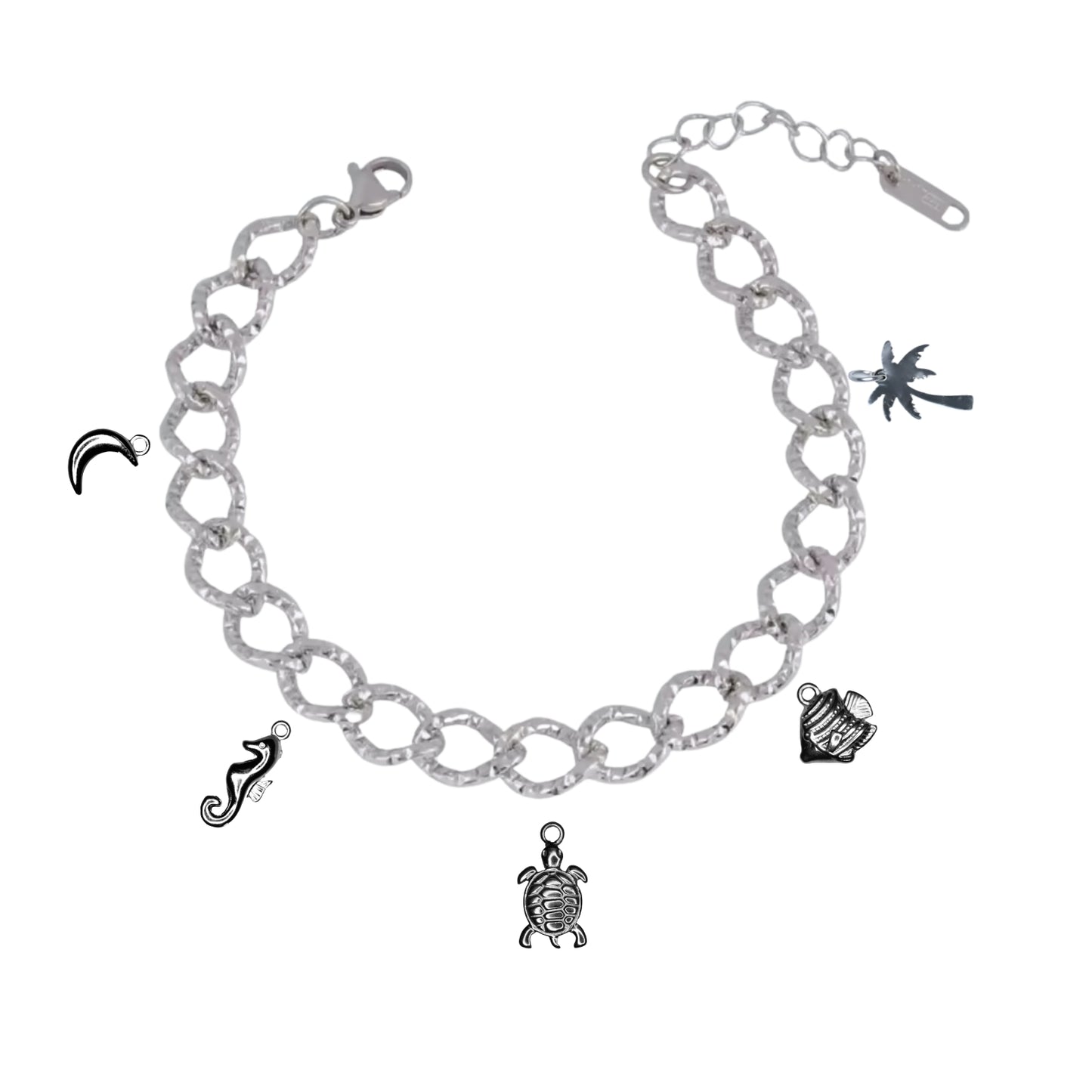 Bracelet Chaîne Argent 5 Charms