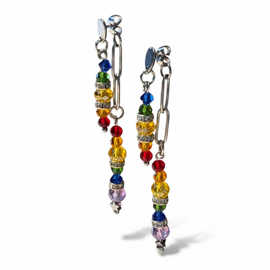 Mono Boucle Rainbow Argentée